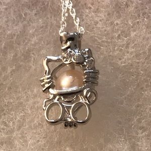 Sterling Silver Hello Kitty Cage Pendant Necklace